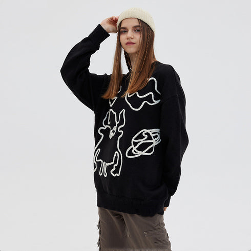 Harajuku Style Jumper Couple Tops - ROUTINE FASHION